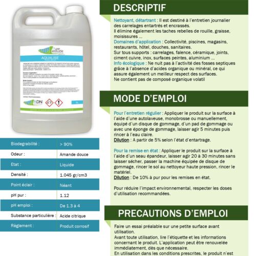 AQUALISE + nettoyant détartrant