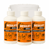 Kit nettoyage résine ballon de handball : 3 flacons Resilift Ball et 4 seaux